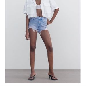 ZARA High Rise Denim Shorts
